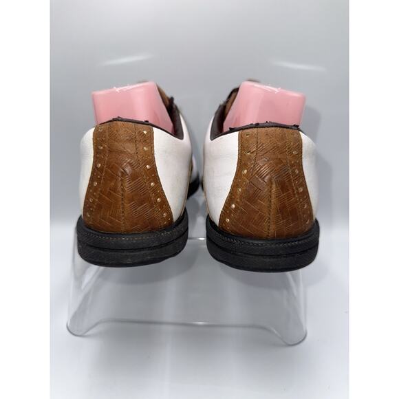 Footjoy eComfort‎ Golf Shoes Woven Saddle Oxfords White Mens 57752 Size 9.5 M - Picture 5 of 14